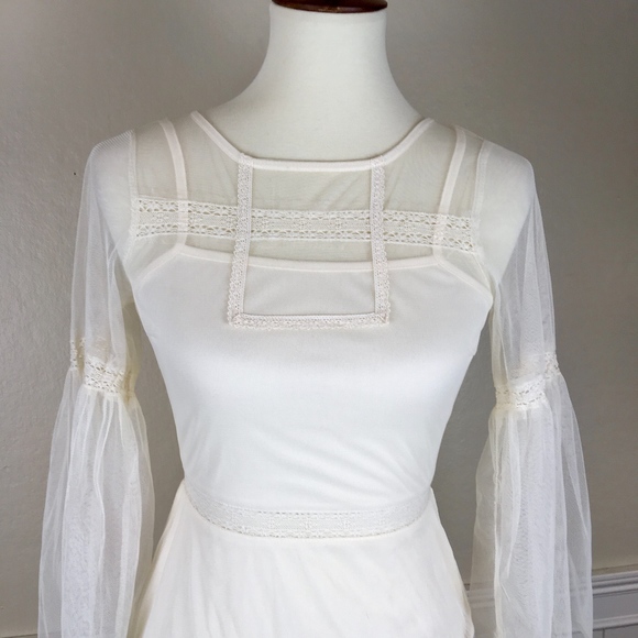 ALTAR'D STATE Bell Sleeve Gauzy "Romance Dress" XS - Picture 2 of 8